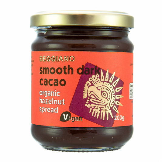 Seggiano organic smooth dark chocolate hazelnut spread